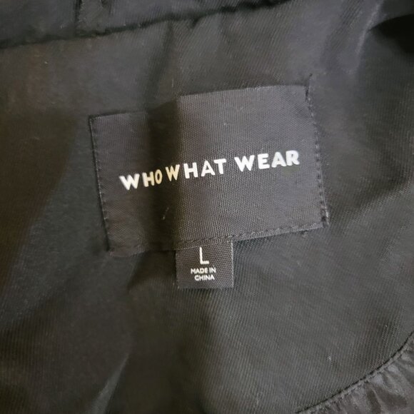 Who What Wear Black Drapey Moto Jacket Asymmetrical Zipper Interview Women's‎ L - Picture 7 of 8